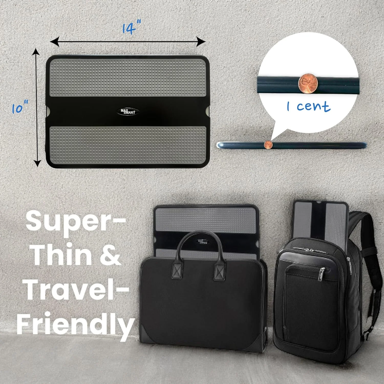 پد لپ تاپ - پد پایه لپ تاپ با سینی پد ماوس جمع شونده، محافظ حرارتی ضد لغزش برای تبلت، میز کامپیوتر نوت بوک، سطح کار خنک کننده برای دفتر کار خانگی، صندلی راحتی، مسافرت کاری