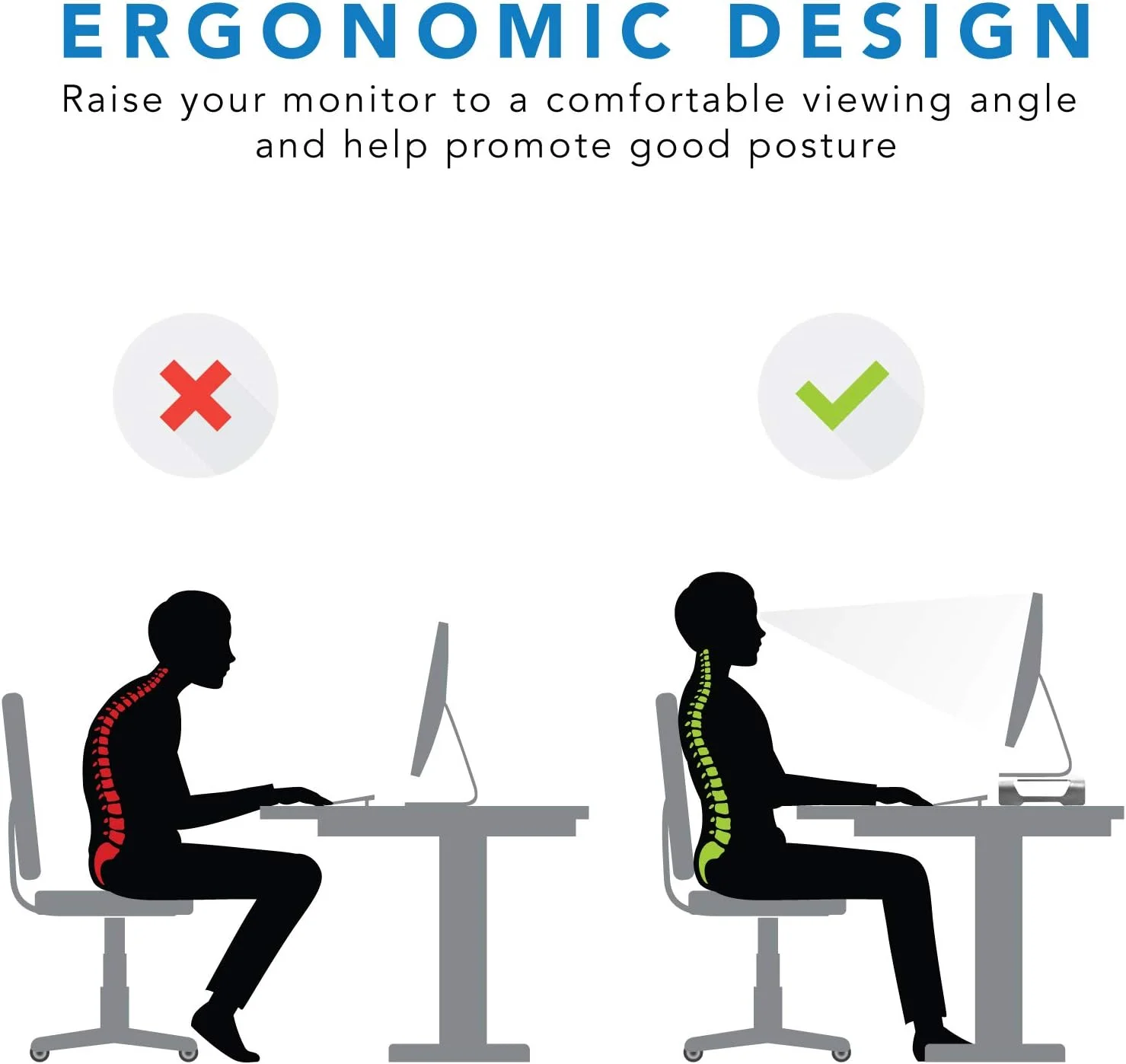 پایه مانیتور آلومینیومی Mount-It! برای iMac - پایه عریض یکپارچه مانیتور - پایه فلزی مانیتور و نظم دهنده رومیزی با فضای نگهداری کیبورد - پایه جهانی مانیتور رومیزی برای کامپیوتر، iMac، MacBook، لپ تاپ