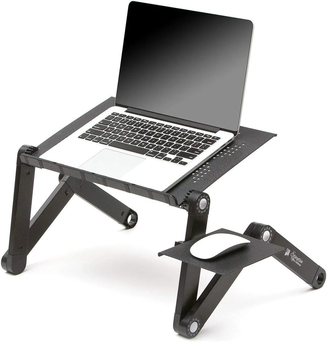 میز لپ تاپ تاشو، میز لپ تاپ قابل حمل با قابلیت تنظیم 360 درجه برای تخت و مبل به همراه جای موس