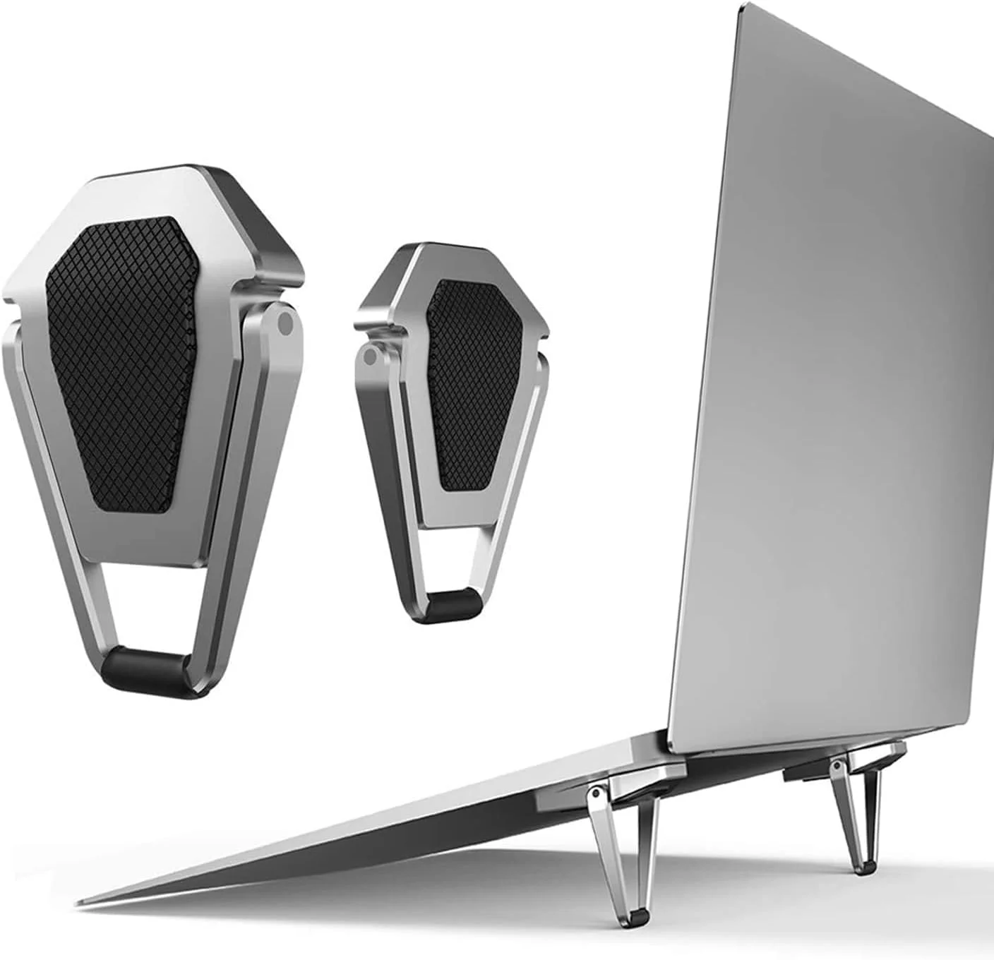 پایه لپ تاپ برای میز، پد خنک کننده صفحه کلید آلیاژ روی، پایه قابل حمل ضد لغزش صفحه کلید، پایه کامپیوتر سازگار با مک بوک ایر، پرو، لپ تاپ های 10-15.6 اینچی