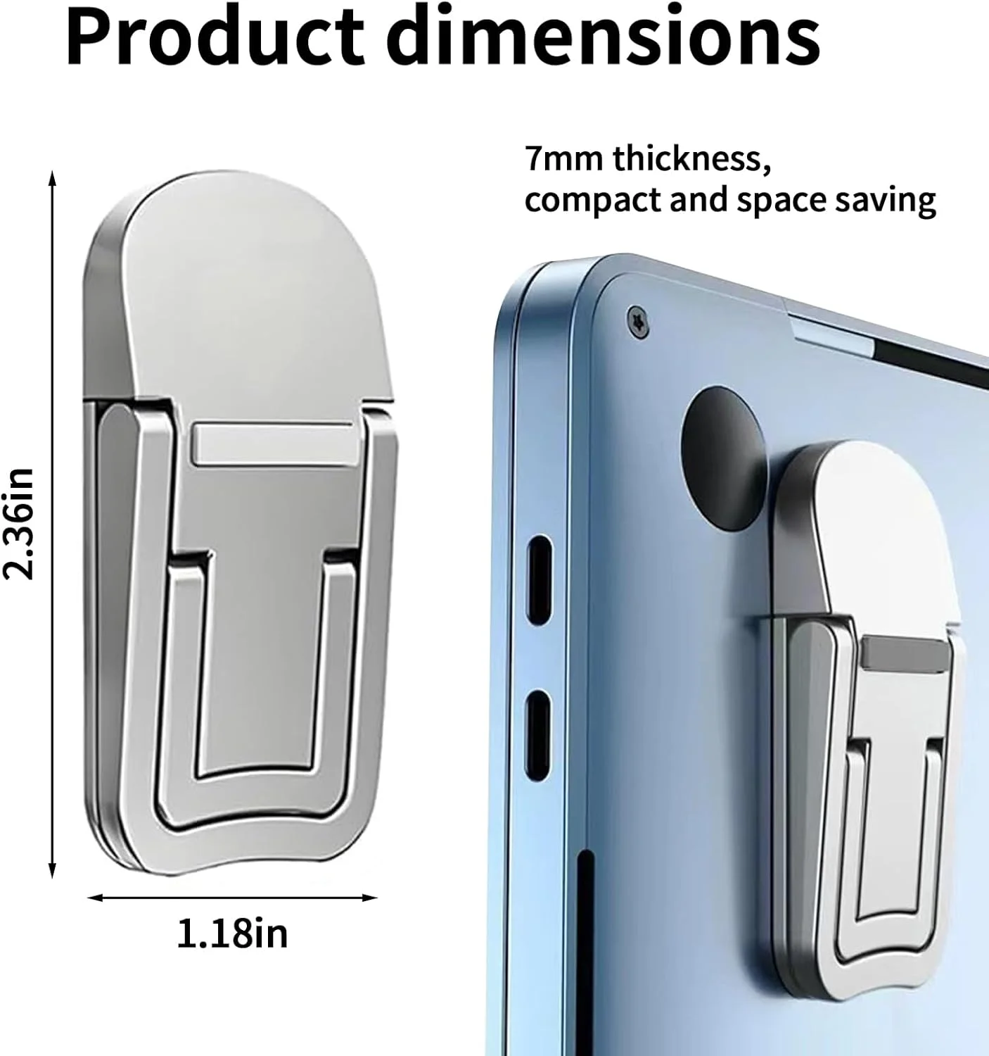 پایه لپ تاپ کوچک، تاشو قابل حمل و سبک وزن با طراحی ارگونومیک و خنک کننده دارای تهویه، مناسب برای نوت بوک ها و کیبوردهای 10-17.3 اینچی، نقره ای پایه لپ تاپ کوچک، تاشو قابل حمل و سبک وزن با طراحی ارگونومیک و خنک کننده دارای تهویه، مناسب برای نوت بوک ها و کیبوردهای 10-17.3 اینچی، نقره ای