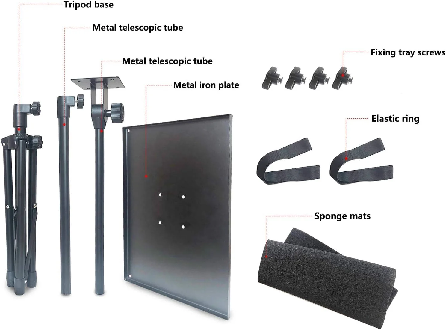 پایه سه پایه لپ تاپ و پروژکتور، پایه زمینی قابل تنظیم جهانی برای لپ تاپ، ارتفاع 58 تا 124 سانتی متر، ایده آل برای استیج، استودیو، دی جی، تریبون، کنفرانس - Pyle PLPTS4