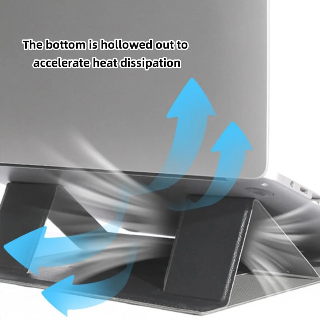 پایه لپتاپ چرمی PU برای میز، نگهدارنده تبلت تاشو، پایه لپتاپ تاشو قابل حمل برای دفتر کار خانگی (مناسب برای لپتاپ تا 16 اینچ) (مشکی) پایه لپتاپ چرمی PU برای میز، نگهدارنده تبلت تاشو، پایه لپتاپ تاشو قابل حمل برای دفتر کار خانگی (مناسب برای لپتاپ تا 16 اینچ) (مشکی)