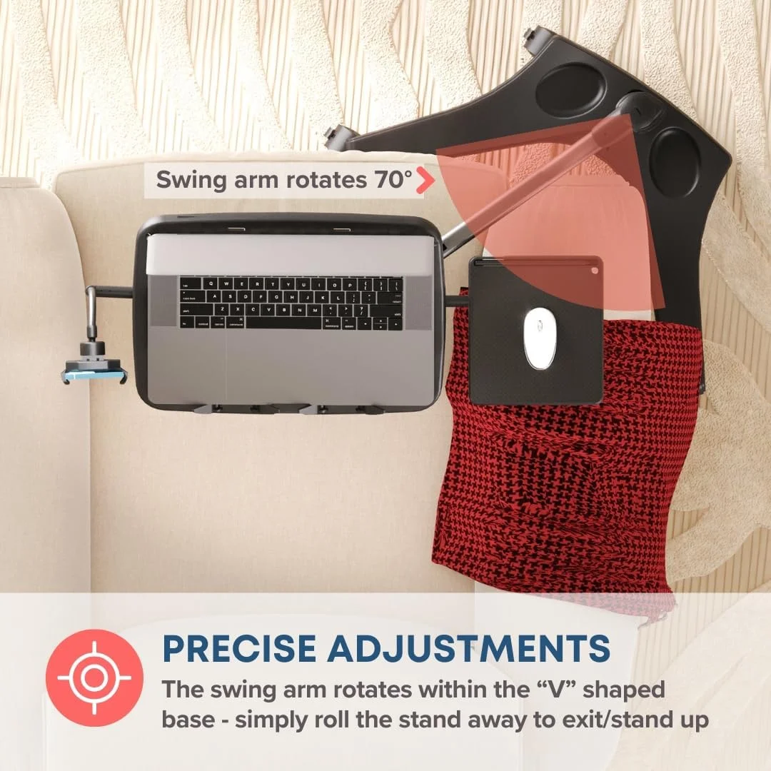 میز لپ تاپ چرخ دار قابل تنظیم LEVO G2 V16 با سینی موس