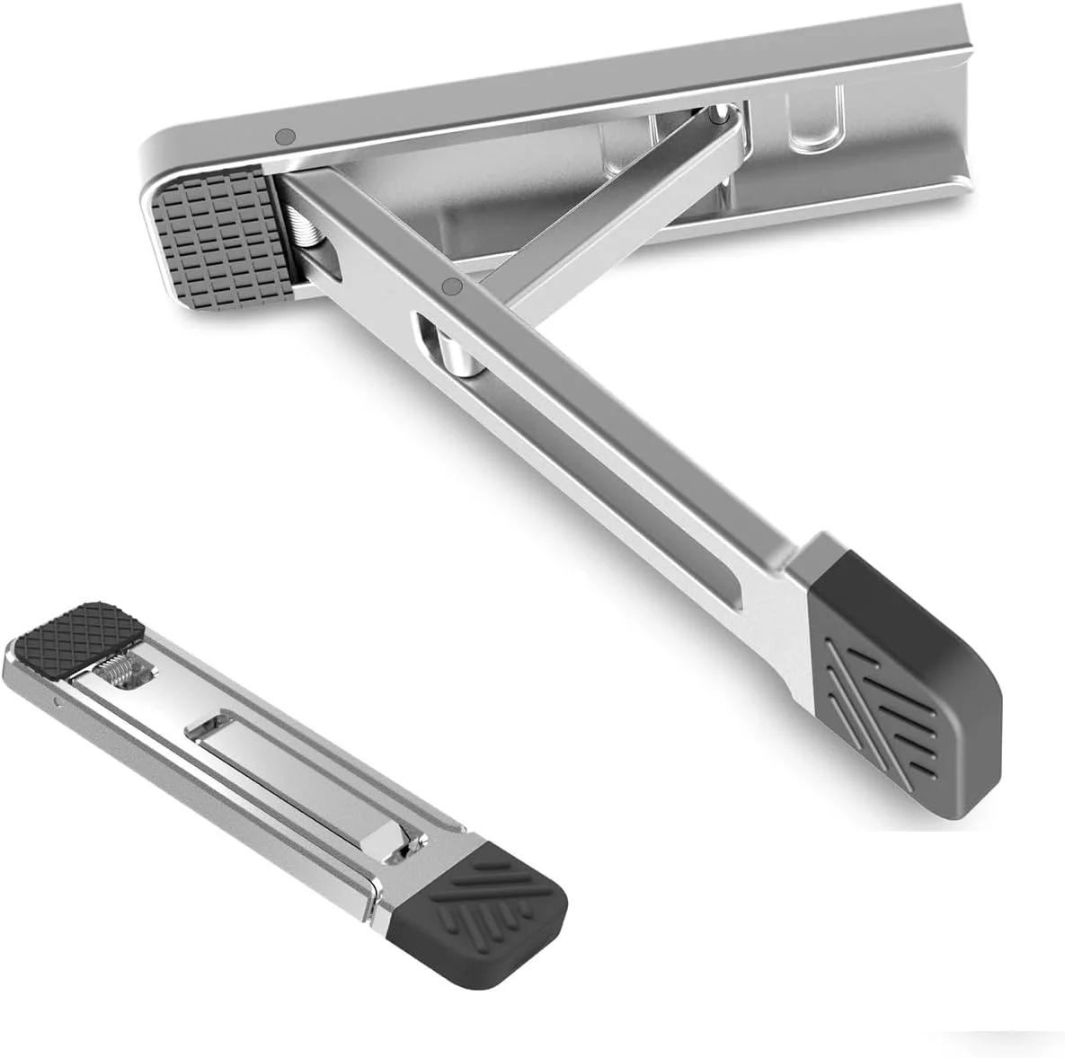 پایه لپ تاپ نامرئی قابل حمل KASTWAVE، 3 زاویه قابل تنظیم، پد خنک کننده آلومینیومی کوچک، پایه ارگونومیک صفحه کلید کامپیوتر (4 عدد)