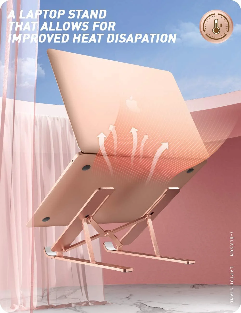 پایه لپتاپ قابل تنظیم سری Cosmo از i-Blason، نگهدارنده قابل حمل لپتاپ آلیاژ آلومینیوم با پایه چند زاویه ای مناسب برای لپتاپ ها و تبلت های 7-17.3 اینچی - یک بسته پایه لپتاپ قابل تنظیم سری Cosmo از i-Blason، نگهدارنده قابل حمل لپتاپ آلیاژ آلومینیوم با پایه چند زاویه ای مناسب برای لپتاپ ها و تبلت های 7-17.3 اینچی - یک بسته