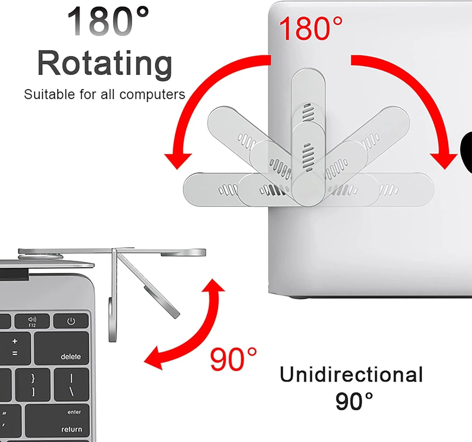 نگهدارنده تلفن همراه لپ تاپ KASTWAVE، پایه لپ تاپ قابل تنظیم، گیره جانبی تاشو لپ تاپ، پایه تلفن هوشمند قابل حمل باریک، براکت توسعه مانیتور کامپیوتر، پایه مغناطیسی تلفن