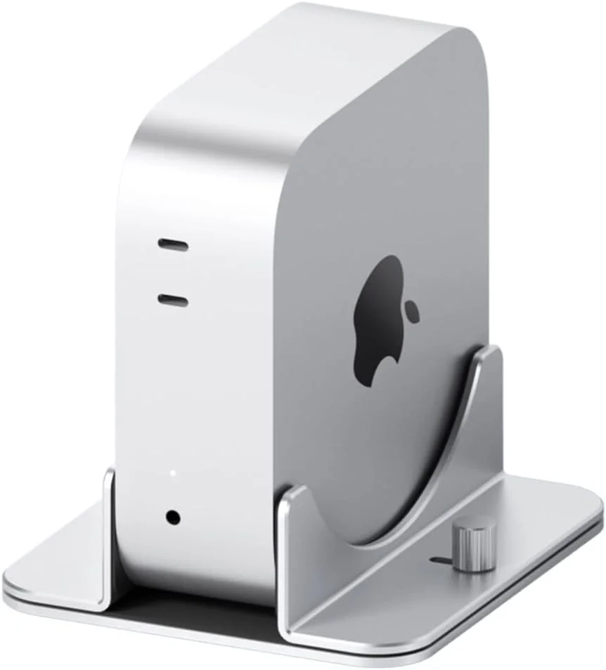 پایه عمودی هگیبیس برای مک مینی M4، پایه لپ تاپ آلیاژ آلومینیومی، نگهدارنده کامپیوتر ضد لغزش، پایه رومیزی سازگار با مک مینی پرو M4