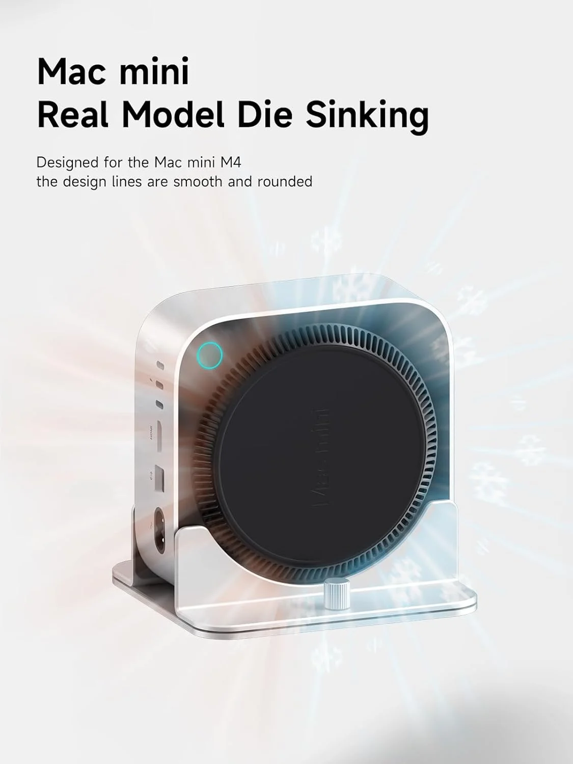 پایه عمودی هگیبیس برای مک مینی M4، پایه لپ تاپ آلیاژ آلومینیومی، نگهدارنده کامپیوتر ضد لغزش، پایه رومیزی سازگار با مک مینی پرو M4