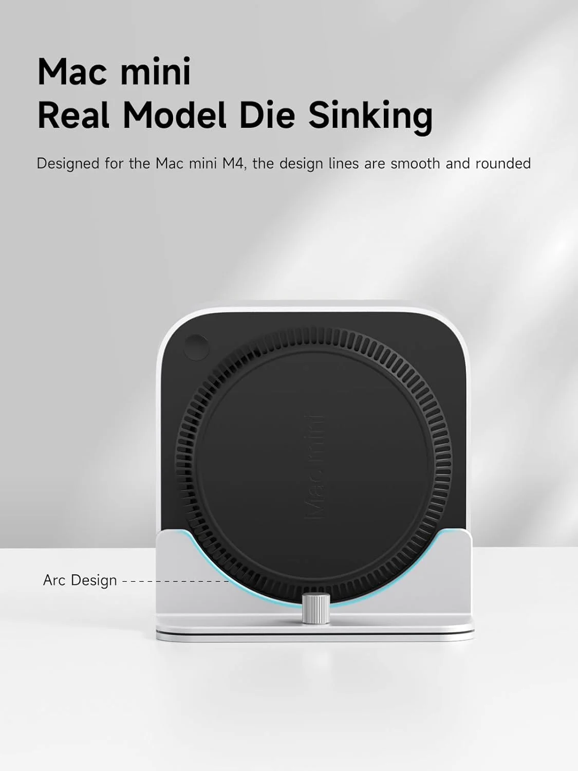 پایه عمودی هگیبیس برای مک مینی M4، پایه لپ تاپ آلیاژ آلومینیومی، نگهدارنده کامپیوتر ضد لغزش، پایه رومیزی سازگار با مک مینی پرو M4