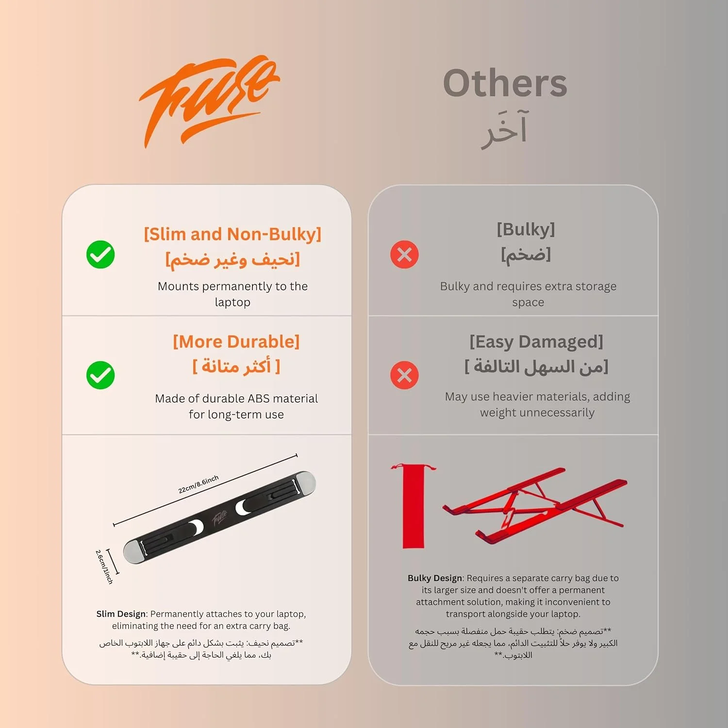 پایه لپتاپ FUSE برای میز - پایه قابل تنظیم لپتاپ، نگهدارنده تاشو و قابل حمل ABS+سیلیکونی نوتبوک، پایه خنککننده دارای تهویه برای مکبوک، دل، لنوو، اچپی، لپتاپها و تبلتها (10-17 اینچ) پایه لپتاپ FUSE برای میز - پایه قابل تنظیم لپتاپ، نگهدارنده تاشو و قابل حمل ABS+سیلیکونی نوتبوک، پایه خنککننده دارای تهویه برای مکبوک، دل، لنوو، اچپی، لپتاپها و تبلتها (10-17 اینچ)