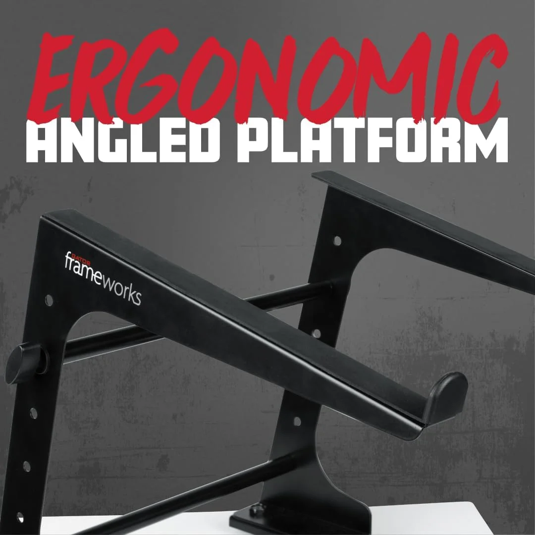 پایه رومیزی قابل حمل گیتور فریم‌ورکز برای لپ‌تاپ/کنترلر DJ با ارتفاع ثابت (GFWLAPTOP1000)