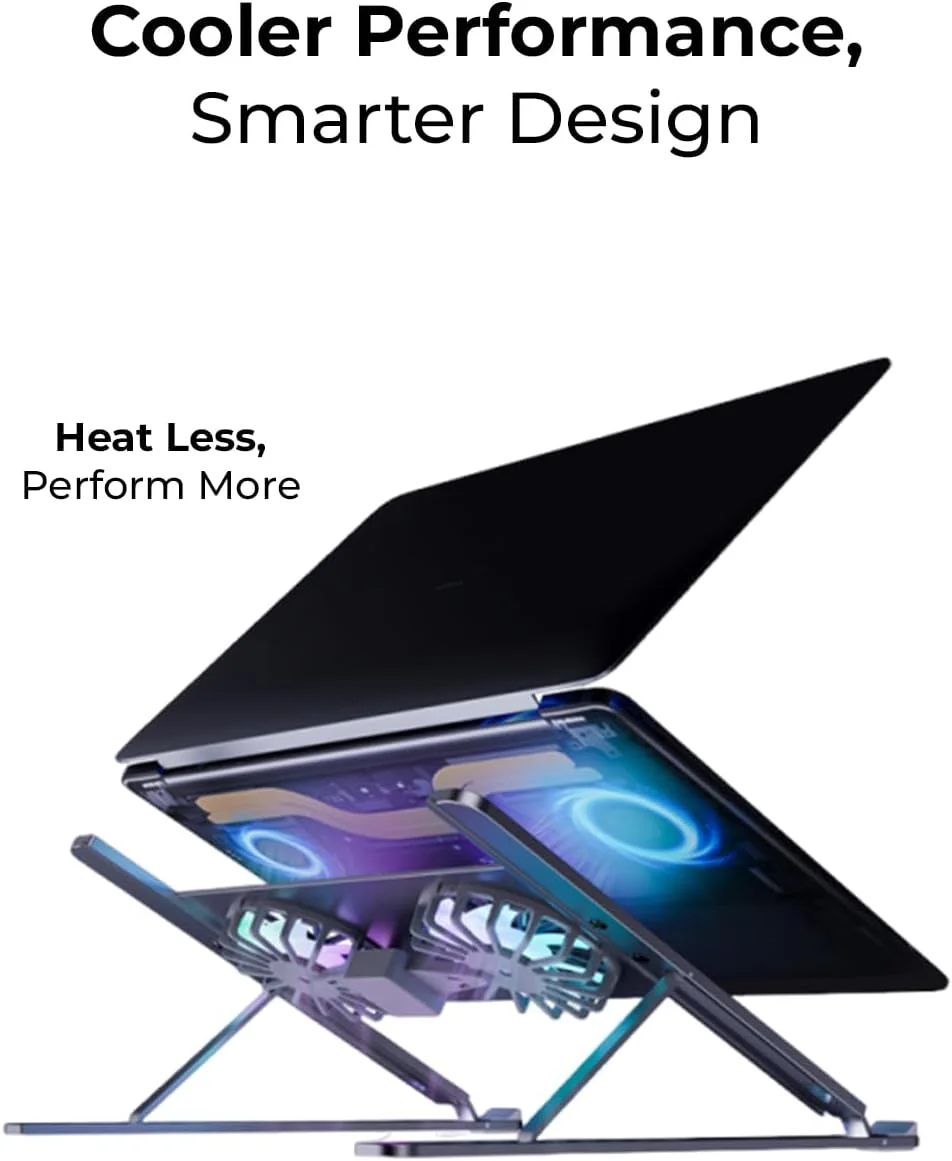 پایه تاشو لپ تاپ 2 در 1 Glassology با فن خنک کننده داخلی - قابل حمل، ارگونومیک، قابل تنظیم، سبک وزن، تنظیمات ارتفاع چند سطحی، سازگار، مناسب و راحت برای استفاده روزانه پایه تاشو لپ تاپ 2 در 1 Glassology با فن خنک کننده داخلی - قابل حمل، ارگونومیک، قابل تنظیم، سبک وزن، تنظیمات ارتفاع چند سطحی، سازگار، مناسب و راحت برای استفاده روزانه