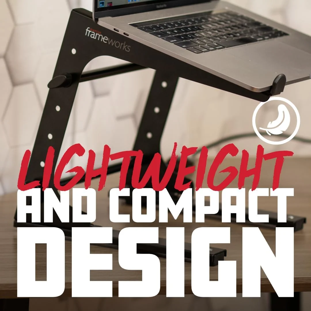 پایه رومیزی قابل حمل گیتور فریم‌ورکز برای لپ‌تاپ/کنترلر DJ با ارتفاع ثابت (GFWLAPTOP1000)