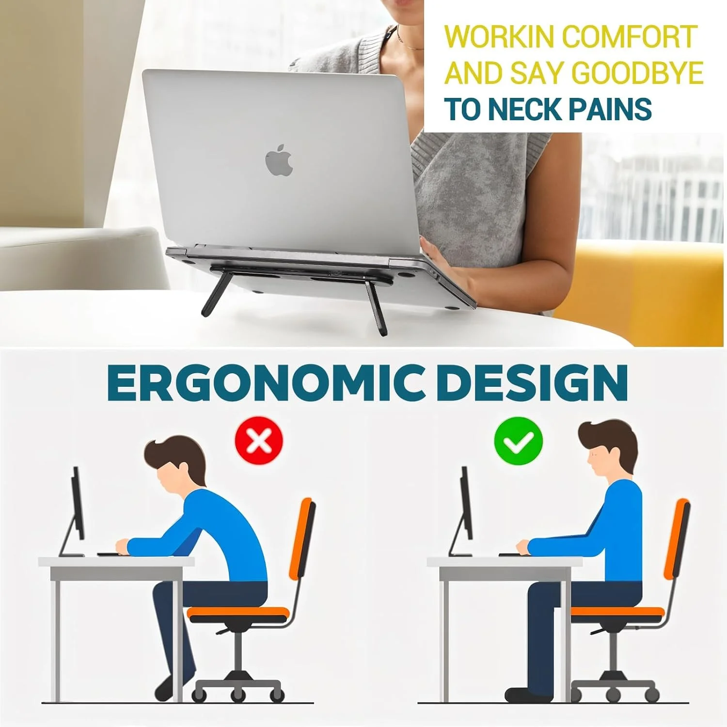 پایه نگهدارنده تاشو ارگونومیک کیبورد با قابلیت تنظیم دو زاویه برای لپتاپ، پایه سبک و قابل حمل برای کیبورد کامپیوتر روی میز، پایه لپتاپ جمع و جور با قابلیت تنظیم ارتفاع و ضد لغزش (2 عدد) پایه نگهدارنده تاشو ارگونومیک کیبورد با قابلیت تنظیم دو زاویه برای لپتاپ، پایه سبک و قابل حمل برای کیبورد کامپیوتر روی میز، پایه لپتاپ جمع و جور با قابلیت تنظیم ارتفاع و ضد لغزش (2 عدد)