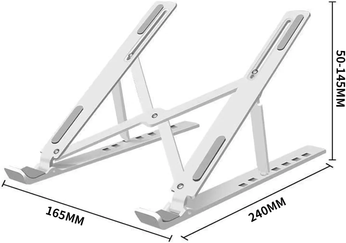 پایه لپ تاپ قابل حمل برای میز، با 13 زاویه قابل تنظیم، تاشو، ABS ارگونومیک، سازگار با لپ تاپ ها و آیپد (11-17 اینچ) (سفید) پایه لپ تاپ قابل حمل برای میز، با 13 زاویه قابل تنظیم، تاشو، ABS ارگونومیک، سازگار با لپ تاپ ها و آیپد (11-17 اینچ) (سفید)