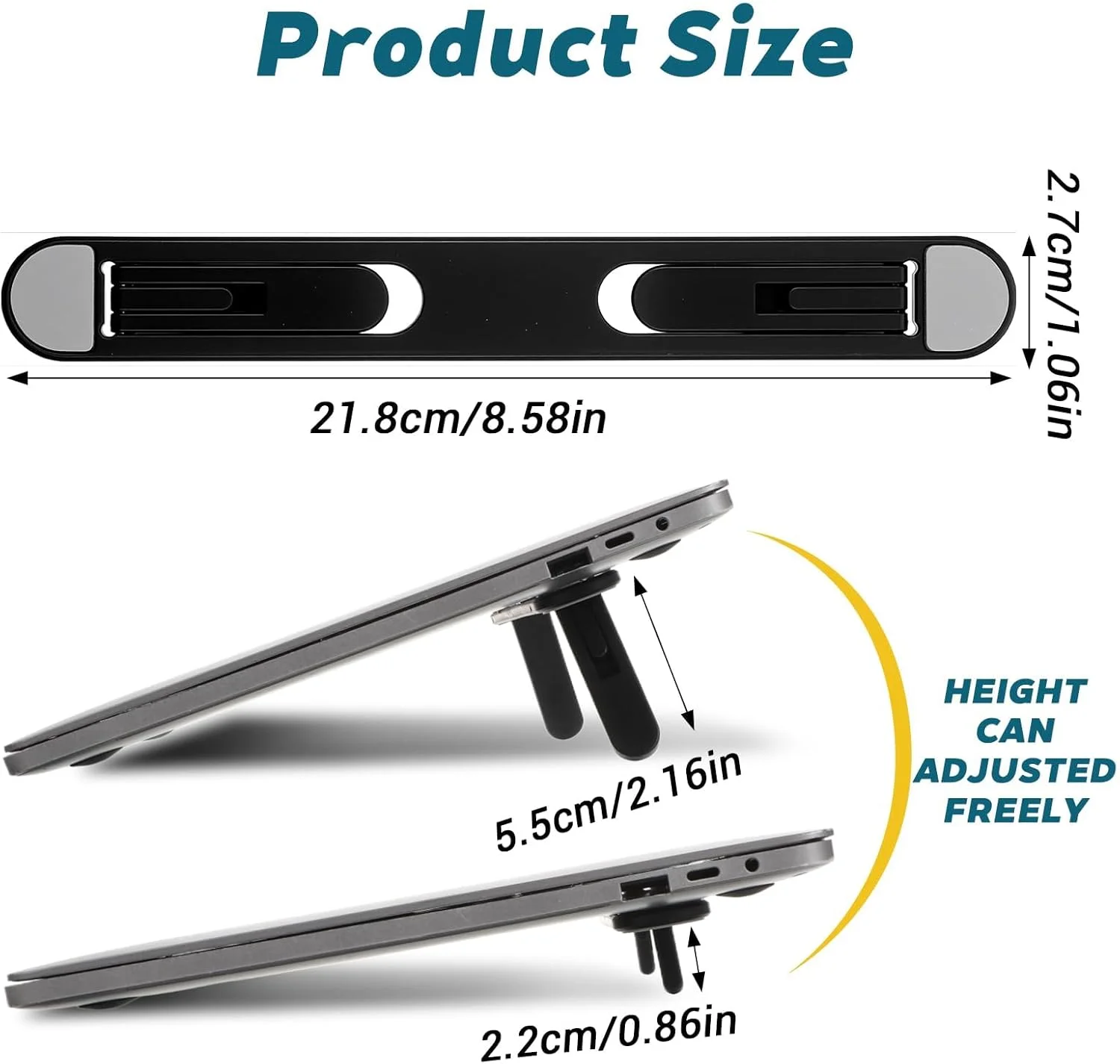 پایه نگهدارنده تاشو ارگونومیک کیبورد با قابلیت تنظیم دو زاویه برای لپتاپ، پایه سبک و قابل حمل برای کیبورد کامپیوتر روی میز، پایه لپتاپ جمع و جور با قابلیت تنظیم ارتفاع و ضد لغزش (2 عدد) پایه نگهدارنده تاشو ارگونومیک کیبورد با قابلیت تنظیم دو زاویه برای لپتاپ، پایه سبک و قابل حمل برای کیبورد کامپیوتر روی میز، پایه لپتاپ جمع و جور با قابلیت تنظیم ارتفاع و ضد لغزش (2 عدد)