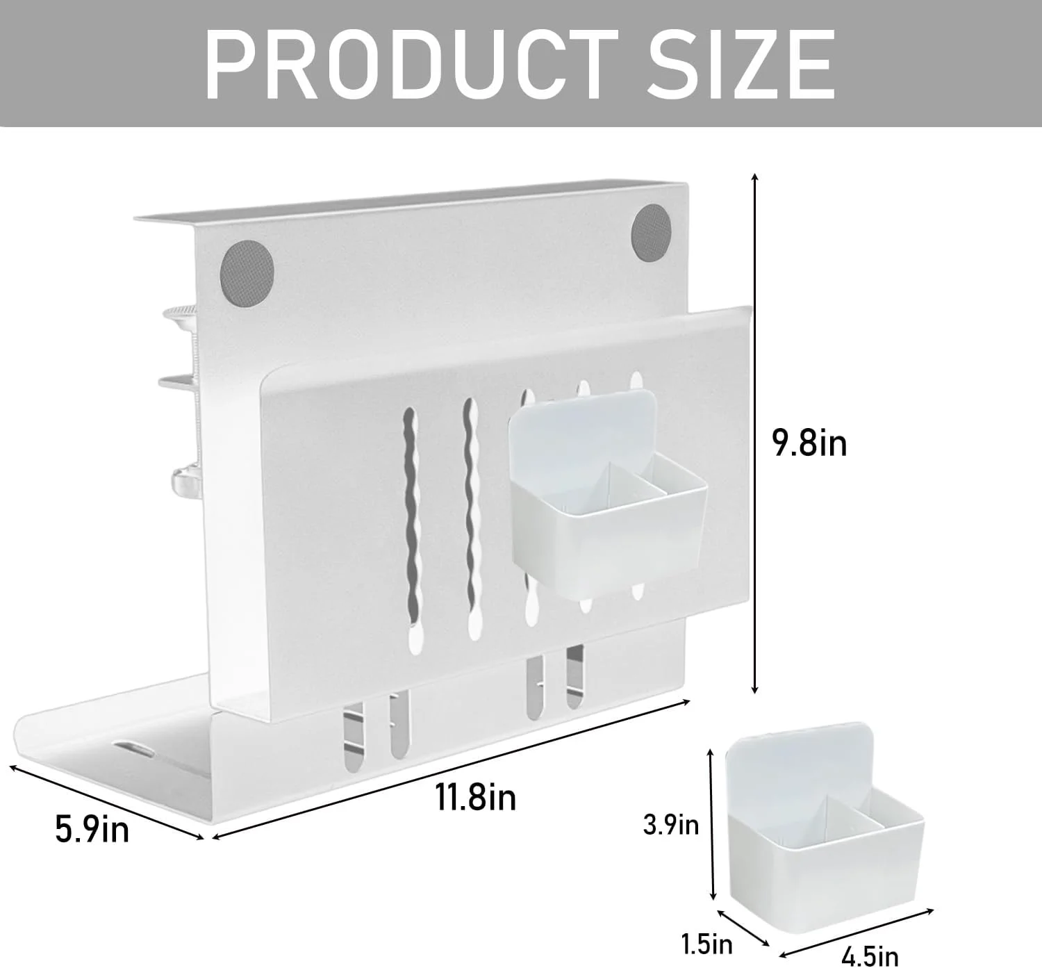 محفظه نگهداری کنار میز، سازمان دهنده آویزان فولادی زیر میزی بدون نیاز به سوراخکاری، نگهدارنده لپ تاپ برای دفتر کار و منزل (سفید) محفظه نگهداری کنار میز، سازمان دهنده آویزان فولادی زیر میزی بدون نیاز به سوراخکاری، نگهدارنده لپ تاپ برای دفتر کار و منزل (سفید)