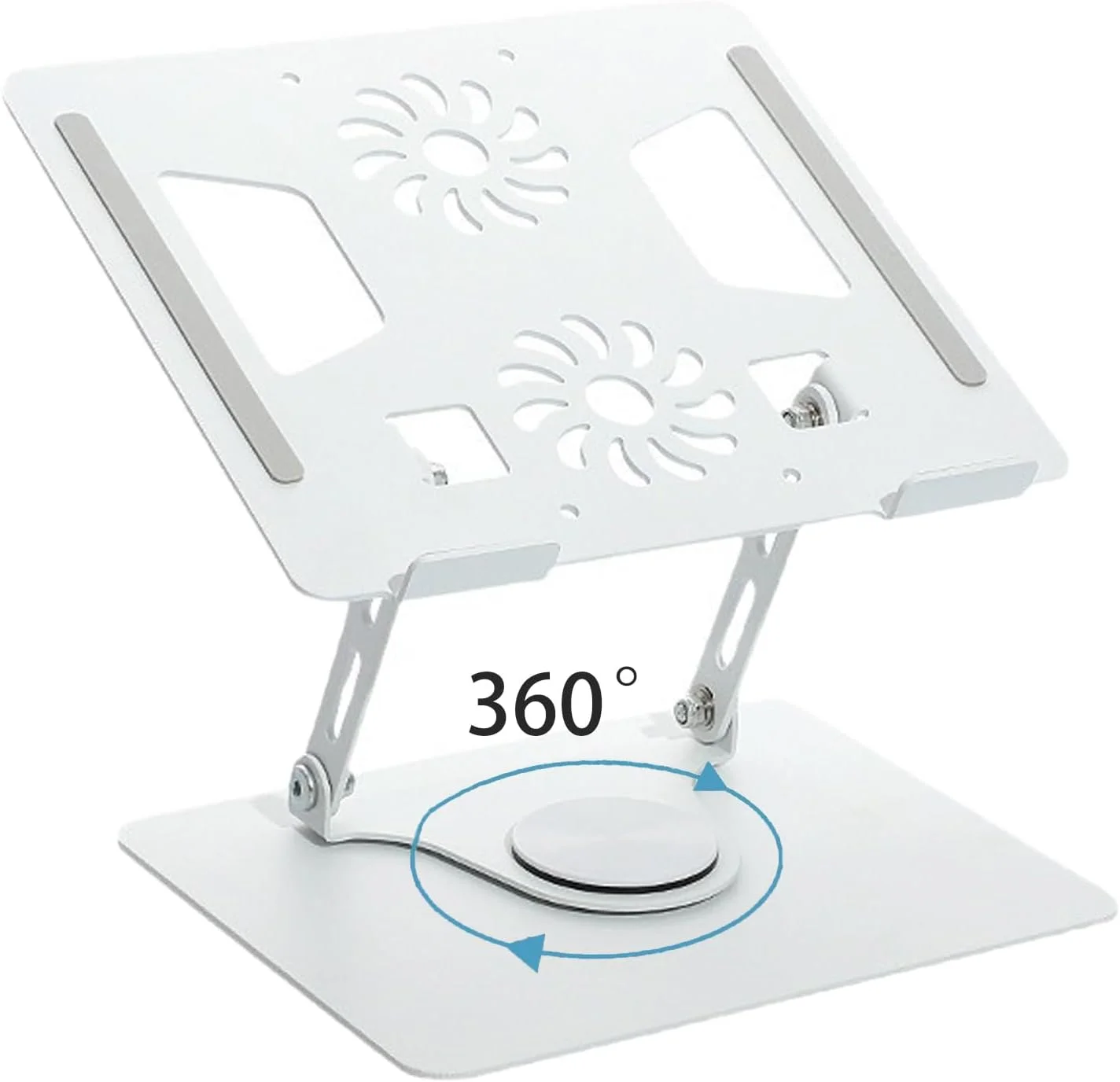 پایه لپ‌تاپ برای میز، نگهدارنده لپ‌تاپ با پایه چرخان 360 درجه، نگهدارنده قابل حمل لپ‌تاپ، پایه لپ‌تاپ ارگونومیک برای جلسات اداری خانگی، نگهدارنده لپ‌تاپ تاشو با ارتفاع قابل تنظیم و زاویه چندگانه