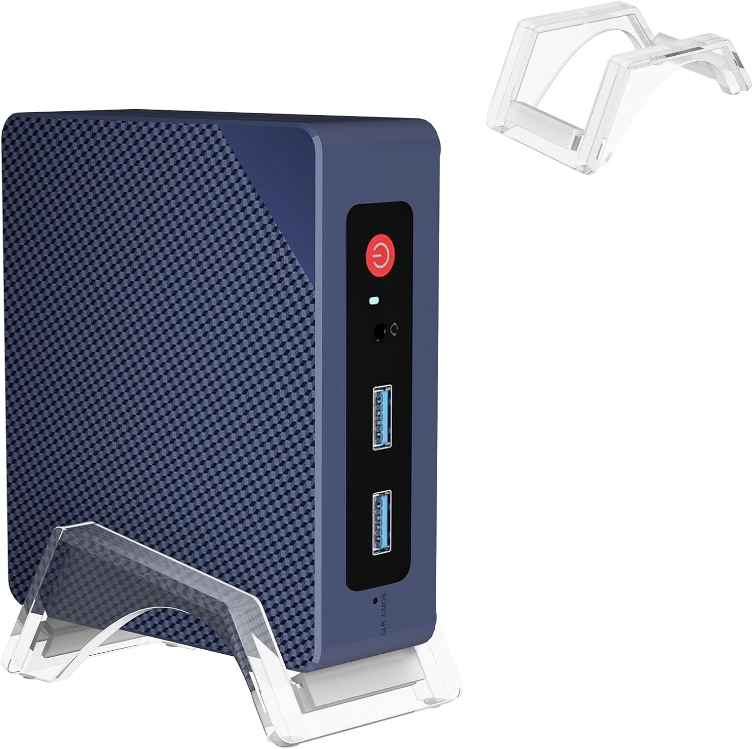 پایه رومیزی مینی پی سی برای مینی پی سی Beelink S12 Pro، نگهدارنده عمودی رومیزی اکریلیک سازگار با Beelink MINI S12 Pro N100, N95 (شفاف)