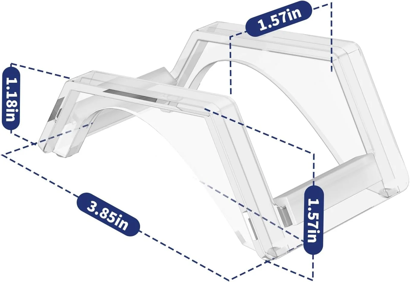 پایه رومیزی مینی پی سی برای مینی پی سی Beelink S12 Pro، نگهدارنده عمودی رومیزی اکریلیک سازگار با Beelink MINI S12 Pro N100, N95 (شفاف)