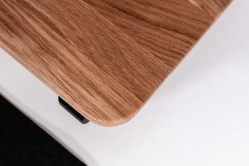 پایه مانیتور چوبی 100 سانتی متری، قفسه رومیزی پایه مانیتور، پایه رومیزی لپ تاپ تلویزیون با فضای نگهداری کیبورد (طول 100 سانتی متر)