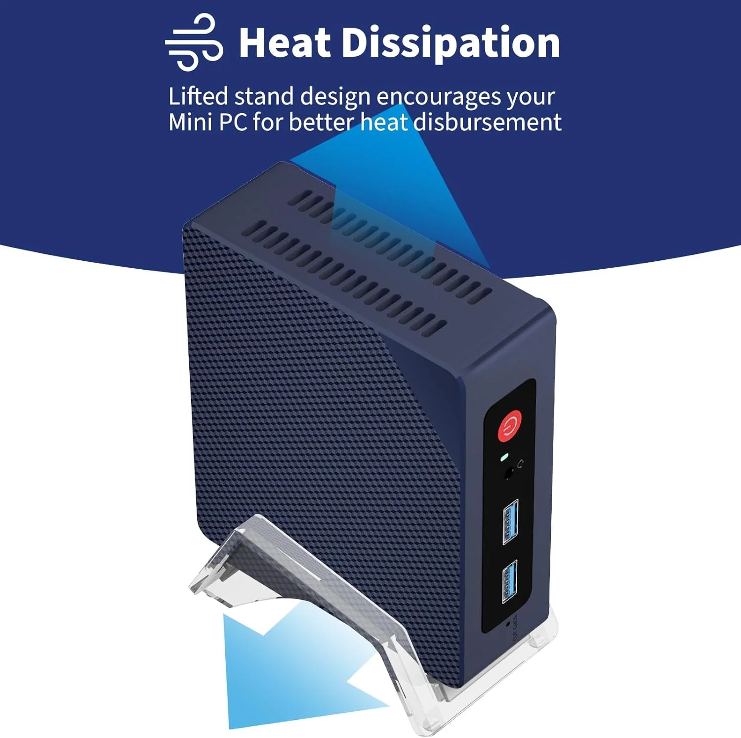 پایه رومیزی مینی پی سی برای مینی پی سی Beelink S12 Pro، نگهدارنده عمودی رومیزی اکریلیک سازگار با Beelink MINI S12 Pro N100, N95 (شفاف)