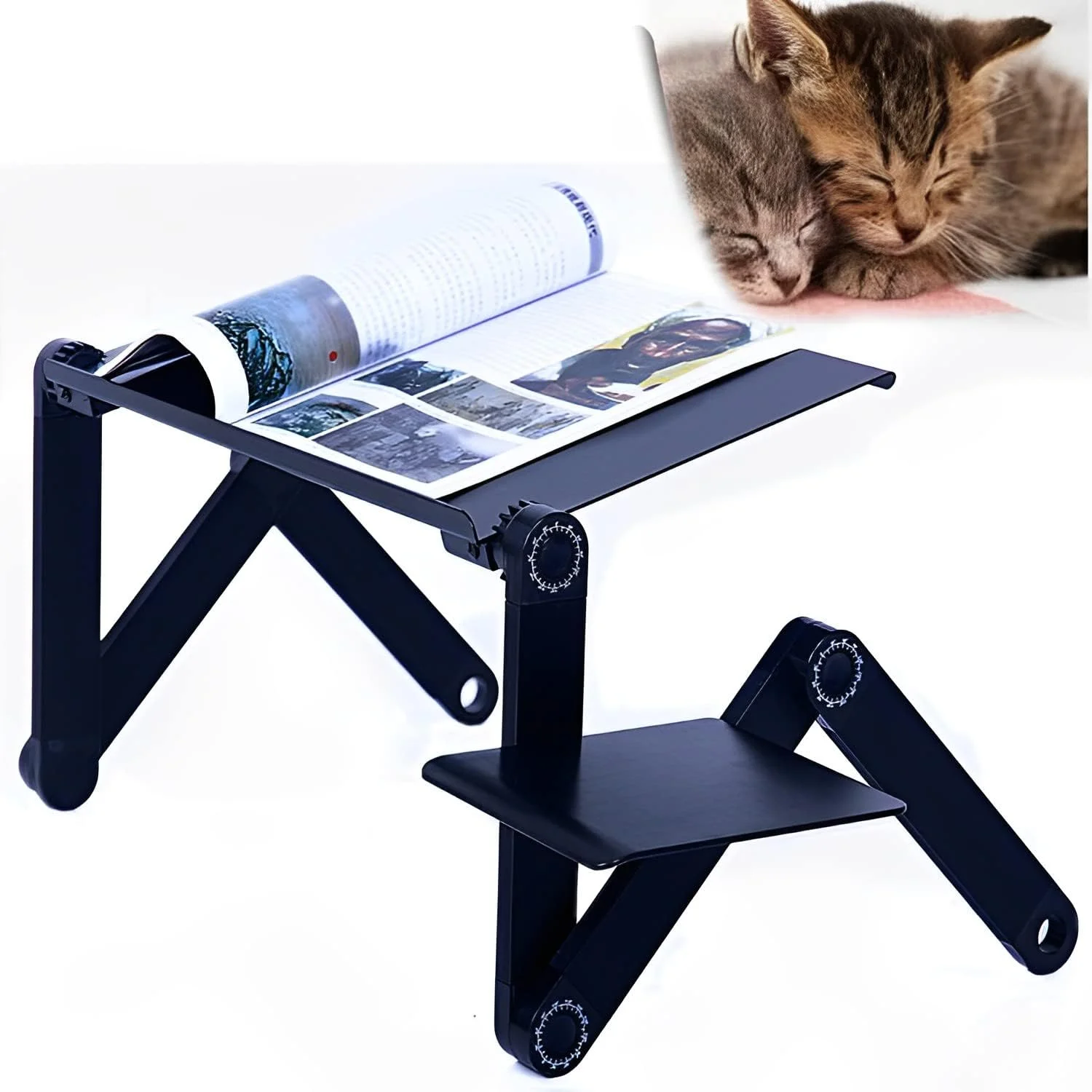 میز لپتاپ آلومینیومی قابل تنظیم فوقالعاده عریض Arabest با پد ماوس و دو فن خنککننده پردازنده، میز کامپیوتر ارگونومیک قابل حمل برای استفاده روی مبل، تخت و حالت ایستاده/نشسته (مشکی خنک) میز لپتاپ آلومینیومی قابل تنظیم فوقالعاده عریض Arabest با پد ماوس و دو فن خنککننده پردازنده، میز کامپیوتر ارگونومیک قابل حمل برای استفاده روی مبل، تخت و حالت ایستاده/نشسته (مشکی خنک)