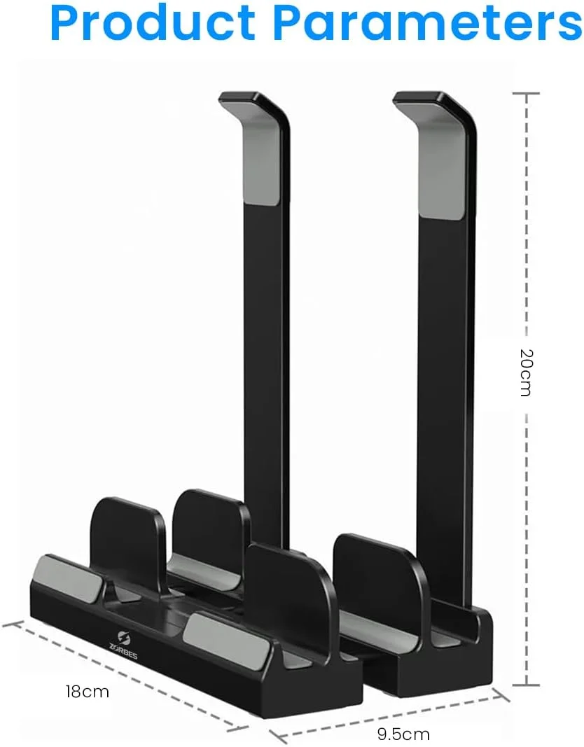 پایه لپ تاپ قابل تنظیم HASTHIP®، نگهدارنده لپ تاپ 2 در 1 با قابلیت قرارگیری عمودی و افقی، پایه ارگونومیک، سازمان دهنده رومیزی سازگار با مک بوک پرو ایر آیپد تلفن نوت بوک آلومینیومی خنک کننده