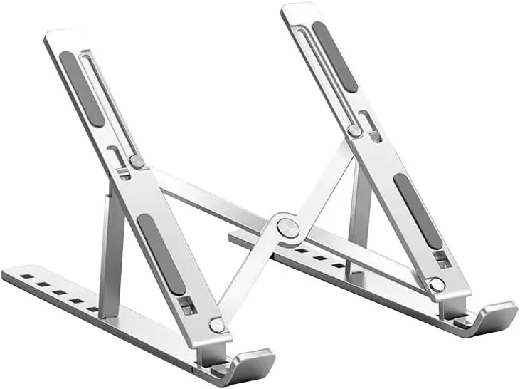 پایه لپ تاپ، پایه ارگونومیک قابل تنظیم برای میز، سازگار با مک بوک، دل، اچ پی، لپ تاپ های 10 تا 17 اینچی، نگهدارنده آلومینیومی کامپیوتر با تهویه، قابل حمل برای دفتر کار خانگی، نقره ای پایه لپ تاپ، پایه ارگونومیک قابل تنظیم برای میز، سازگار با مک بوک، دل، اچ پی، لپ تاپ های 10 تا 17 اینچی، نگهدارنده آلومینیومی کامپیوتر با تهویه، قابل حمل برای دفتر کار خانگی، نقره ای