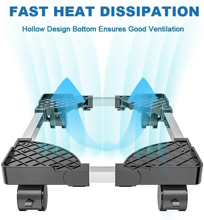 پایه قابل تنظیم کیس کامپیوتر: پایه سی پی یو متحرک با چرخ های غلتکی - نگهدارنده پایه کیس ارتقا یافته - پایه کیس رومیزی و پایه چرخ دار سی پی یو - پایه کیس کامپیوتر ممتاز برای فرش