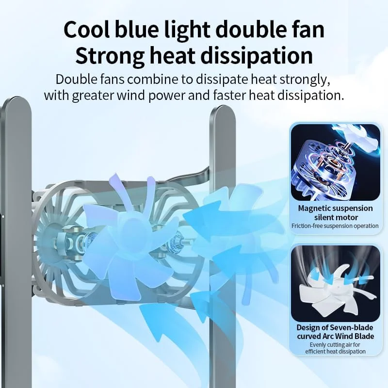 پایه لپتاپ قابل تنظیم با فن خنککننده USB، پایه کامپیوتر با دریچه حرارتی، تاشو و آلومینیومی بادوام (خاکستری) پایه لپتاپ قابل تنظیم با فن خنککننده USB، پایه کامپیوتر با دریچه حرارتی، تاشو و آلومینیومی بادوام (خاکستری)