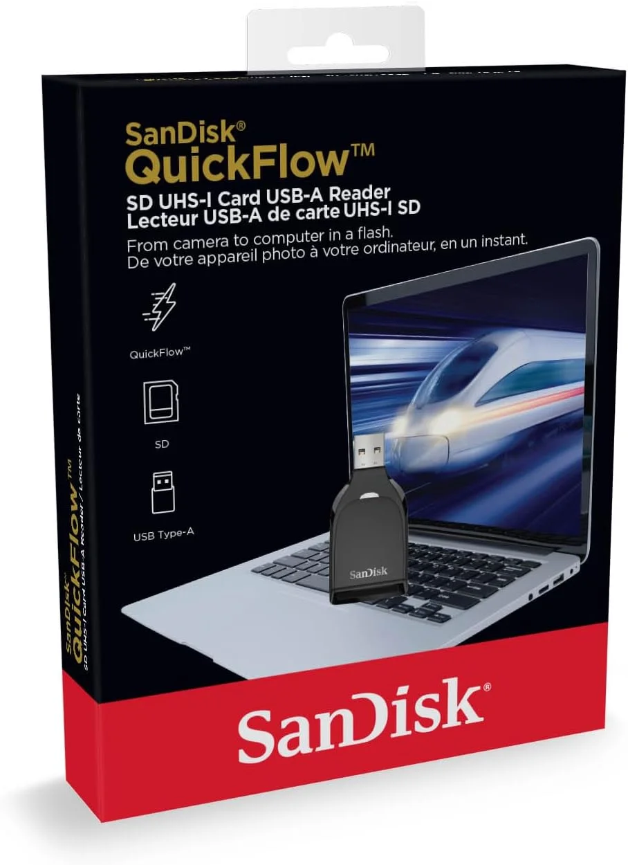 کارت‌خوان USB-A سندیسک QuickFlow SD UHS-I - مدل SDDR-C731-GNANN