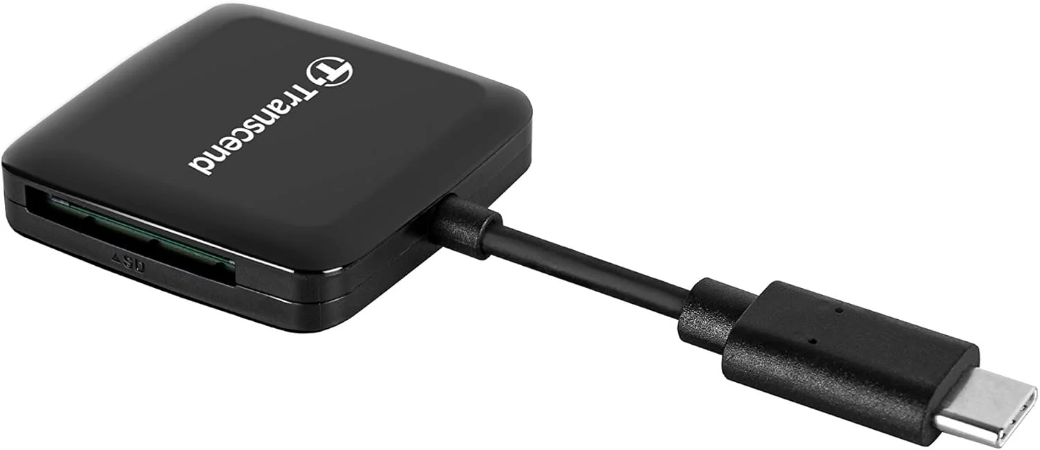 کارت خوان SD ترنسند USB Type-C برای آیفون 15/ آیپد/ مک، اندروید/ تبلت/ لپ تاپ/ ویندوز/ کامپیوتر، کارت خوان دوگانه 2 در 1 حافظه/ Micro SD، پشتیبانی از SD/Micro SD/SDHC/SDXC با دستگاه Type C
