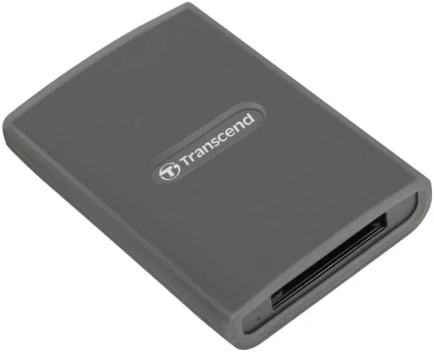 کارت خوان CFexpress Transcend، نوع B، USB 3.2 Gen 2x2، 20 گیگابیت بر ثانیه، بدنه آلومینیومی، برای متخصصان عکاسی و سینمایی، شامل کابل های Type A و Type C - TS-RDE2
