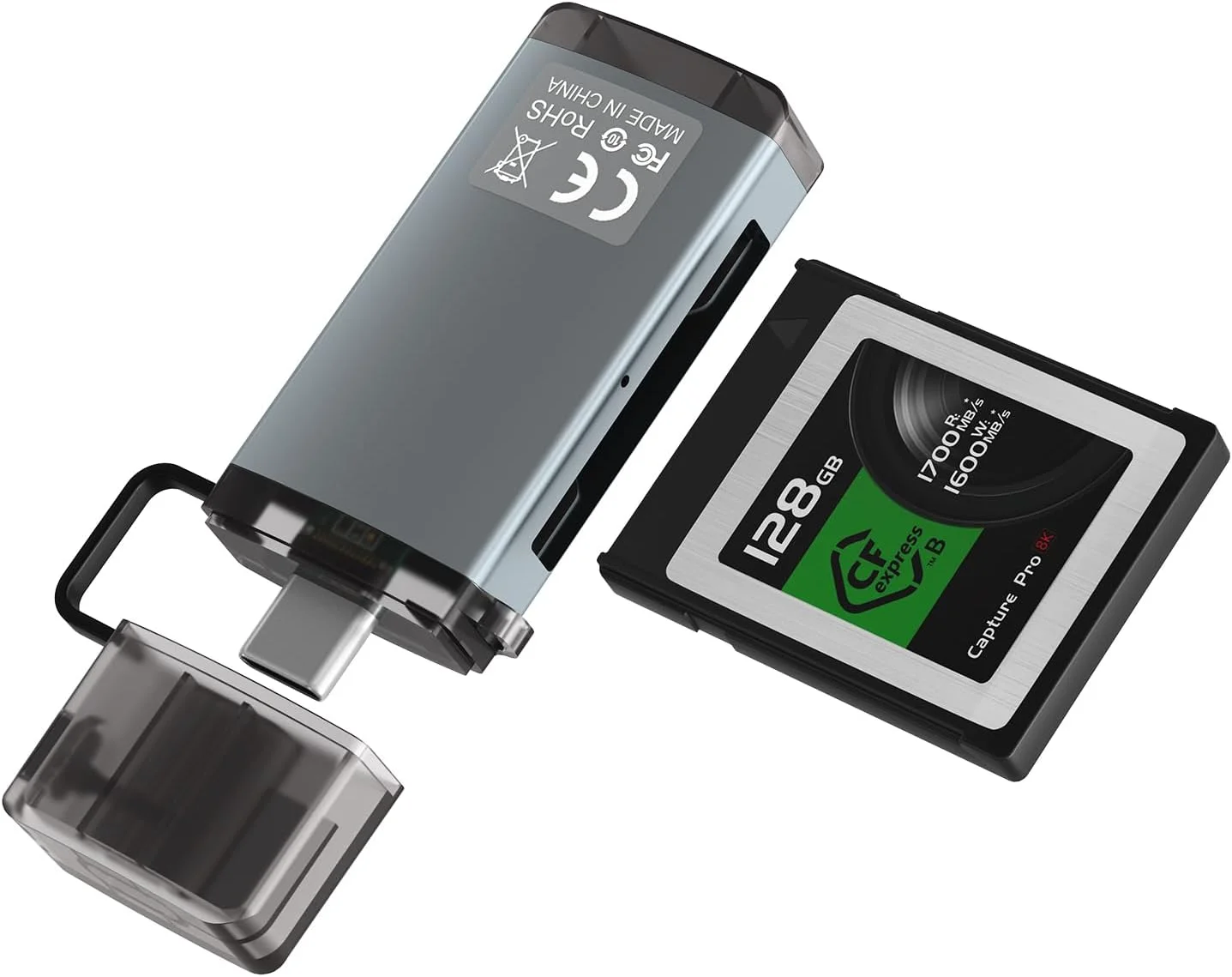 کارت خوان CFexpress Type B - آداپتور انتقال دوربین دیجیتال کارت CF Express USB C 10Gbps به تلفن برای سیستم عامل ویندوز/مک، کارت خوان قابل حمل Cfexpress Type B (نه برای کارت XQD و Type-A)