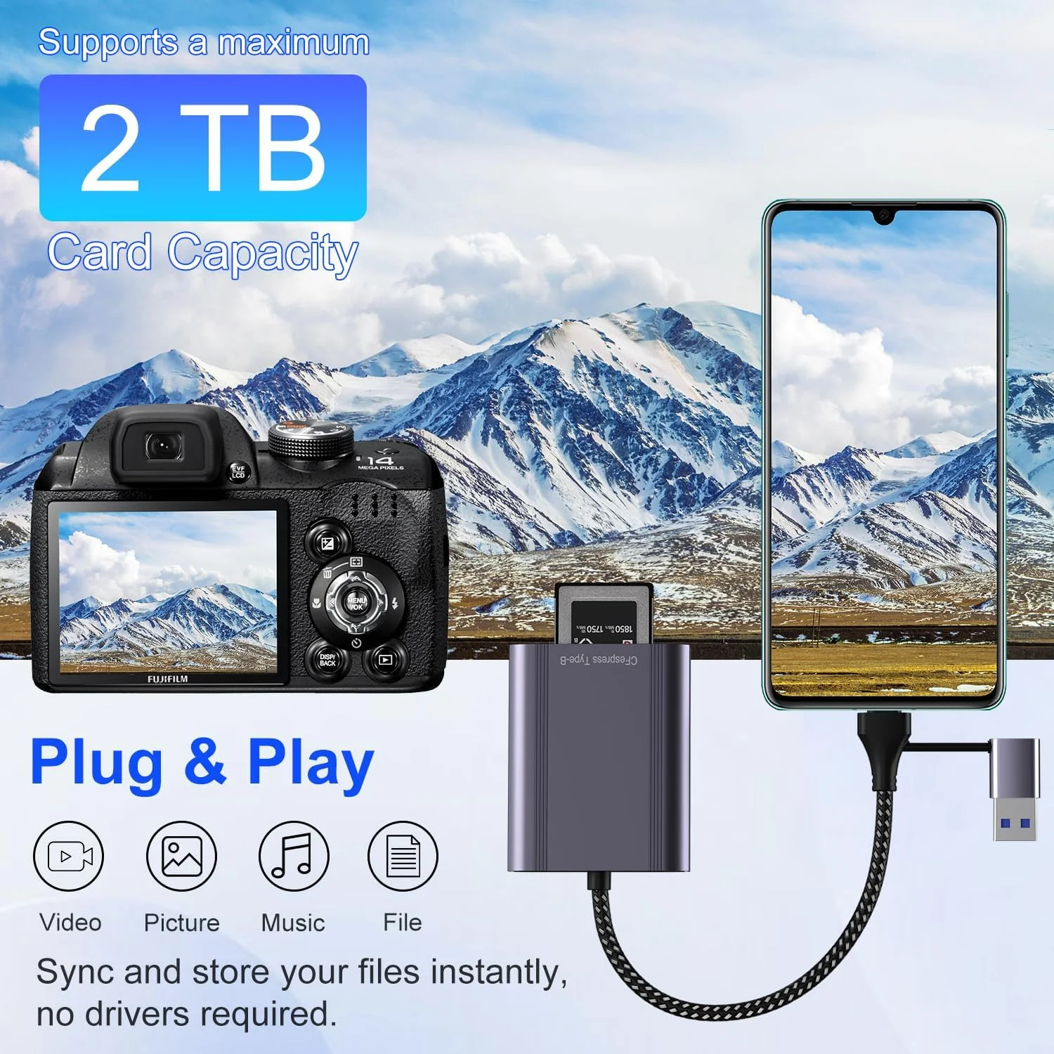 کارت خوان CFexpress Type B - آداپتور USB 3.2 (Gen 2) 10Gpbs CF Express Type B با رابط USB C و USB A، کارت خوان Cf Express Type B برای Mac/Windows/Linux/Android (نه برای کارت XQD و Type-A) کارت خوان CFexpress Type B - آداپتور USB 3.2 (Gen 2) 10Gpbs CF Express Type B با رابط USB C و USB A، کارت خوان Cf Express Type B برای Mac/Windows/Linux/Android (نه برای کارت XQD و Type-A)