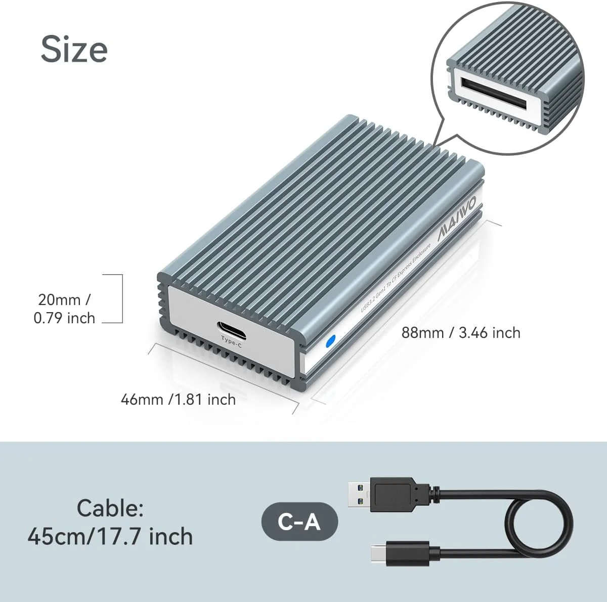 کارت خوان CF Express، آداپتور MAIWO CF Express Type-B با رابط USB 3.1 Gen 2 10Gbps، پشتیبانی از ویندوز/مک/لینوکس/اندروید، برای فیلمسازان و عکاسان حرفه ای