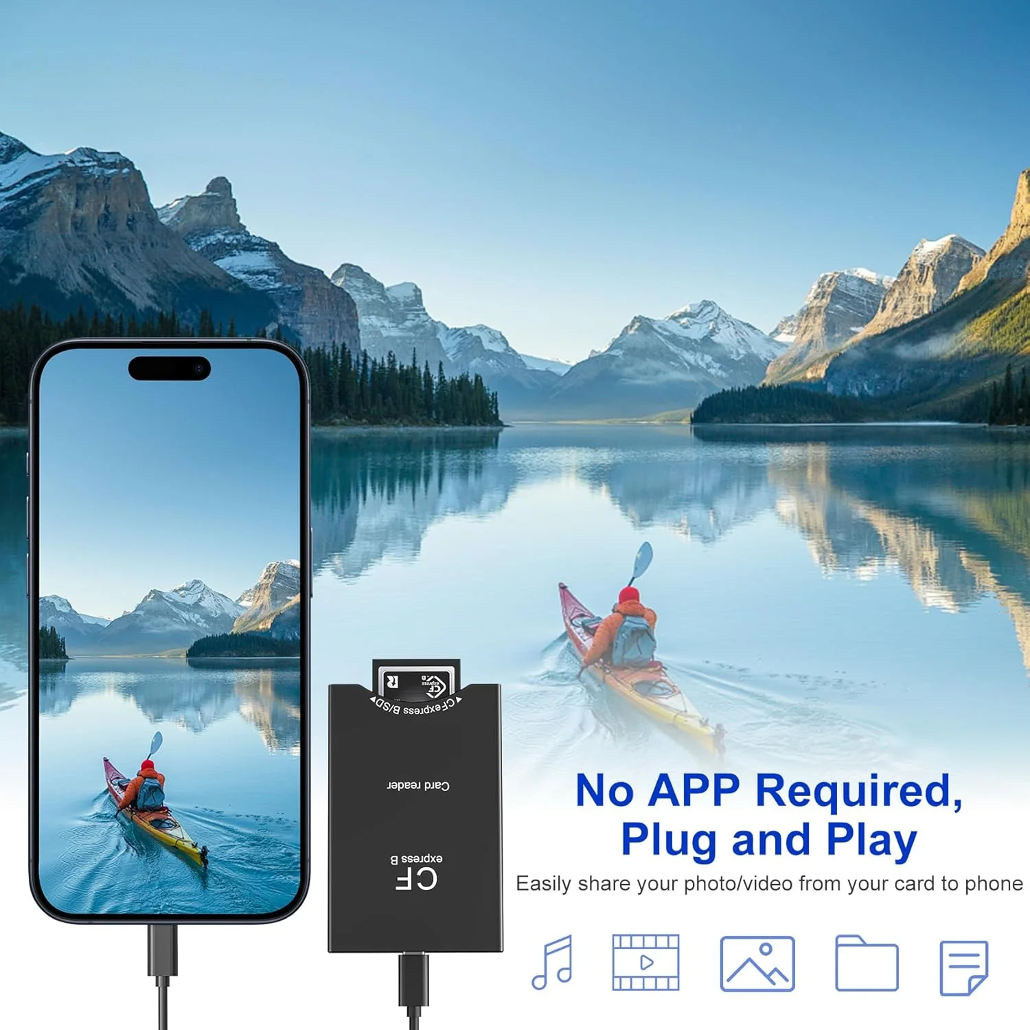 کارت خوان Cfexpress Type B و SD، آداپتور CF Express Type B 10Gpbs با کابل USB C به USB A، آداپتور SD به CF Express Type B، کارت خوان حافظه Cf Express Type B برای تلفن/لپ تاپ/تبلت/ویندوز