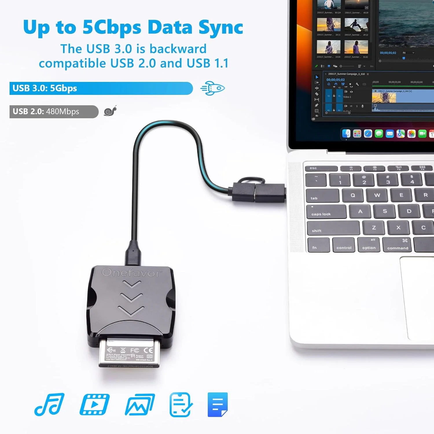کارت خوان CFast، کارت خوان USB 3.0 USB C CFast 2.0، آداپتور کارت حافظه CFast قابل حمل، اتصال پورت Thunderbolt 3 پشتیبانی شده، سازگار با کارت های SanDisk، Lexar، Transcend، Sony کارت خوان CFast، کارت خوان USB 3.0 USB C CFast 2.0، آداپتور کارت حافظه CFast قابل حمل، اتصال پورت Thunderbolt 3 پشتیبانی شده، سازگار با کارت های SanDisk، Lexar، Transcend، Sony