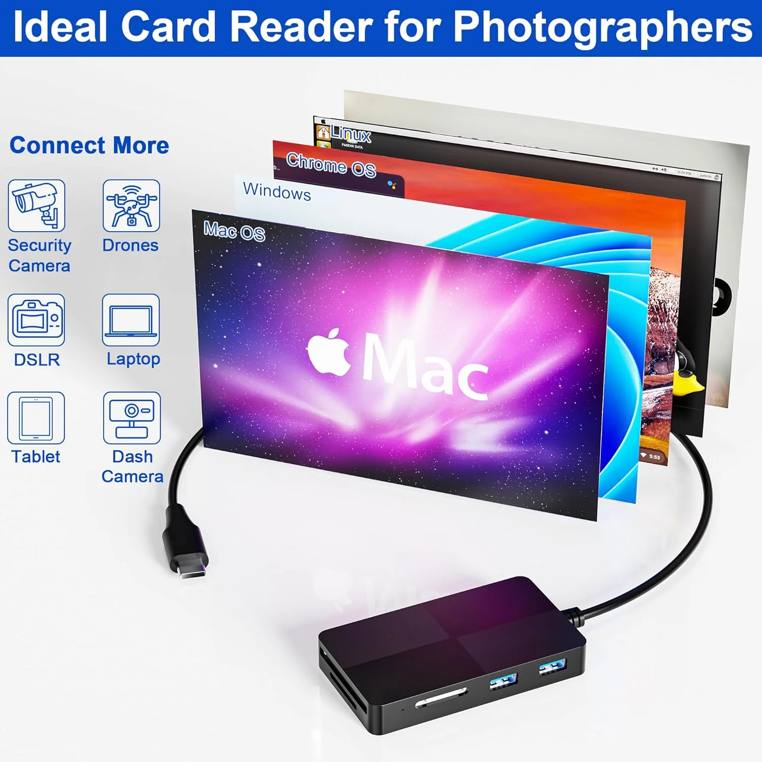 آداپتور کارت خوان سونی Memory Stick pro Duo - کارت خوان 8 در 1 SD/TF/MS/CF/XD برای دستگاه USB-C، کارت خوان چند منظوره USB C با 3 پورت USB 2.0، کارت خوان XD Picture آداپتور کارت خوان سونی Memory Stick pro Duo - کارت خوان 8 در 1 SD/TF/MS/CF/XD برای دستگاه USB-C، کارت خوان چند منظوره USB C با 3 پورت USB 2.0، کارت خوان XD Picture