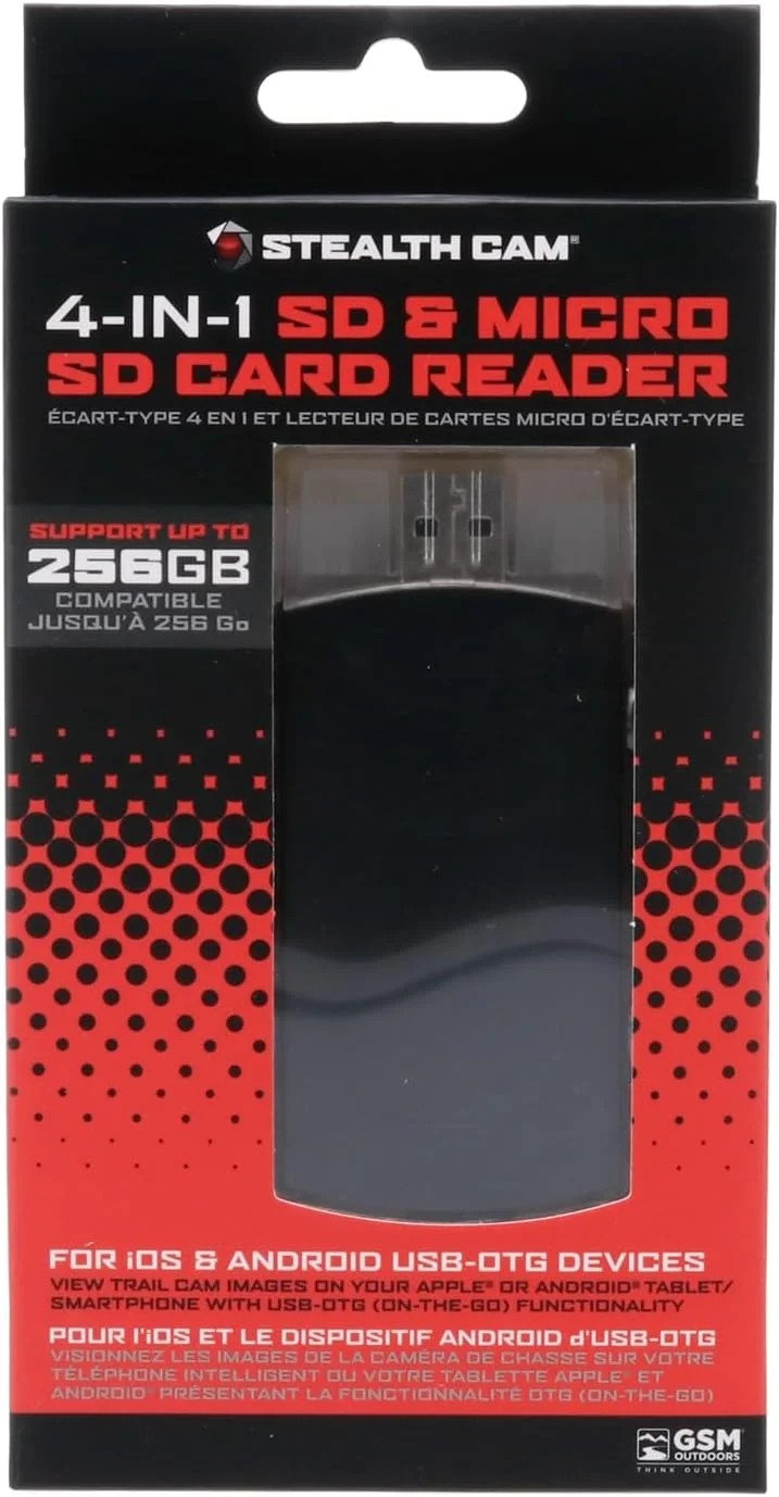 کارت خوان 4 در 1 استلث کم برای گوشی های آیفون و اندروید، تبلت، کامپیوتر، USB-C/MicroUSB/USB 2.0/Lightning، آداپتور کارت حافظه چند پورت SD/MicroSD دوربین های شکاری کارت خوان 4 در 1 استلث کم برای گوشی های آیفون و اندروید، تبلت، کامپیوتر، USB-C/MicroUSB/USB 2.0/Lightning، آداپتور کارت حافظه چند پورت SD/MicroSD دوربین های شکاری