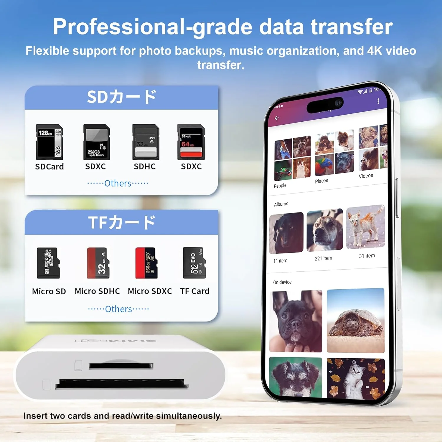 کارت خوان SD، کارت خوان USB C برای آیفون 15/16 آیپد مک بوک ویندوز اندروید، آداپتور کارت 2 در 1 TF و SD، آداپتور کارت حافظه میکرو SD قابل حمل، نمایشگر دوربین تریل، پلاگین و پخش کارت خوان SD، کارت خوان USB C برای آیفون 15/16 آیپد مک بوک ویندوز اندروید، آداپتور کارت 2 در 1 TF و SD، آداپتور کارت حافظه میکرو SD قابل حمل، نمایشگر دوربین تریل، پلاگین و پخش