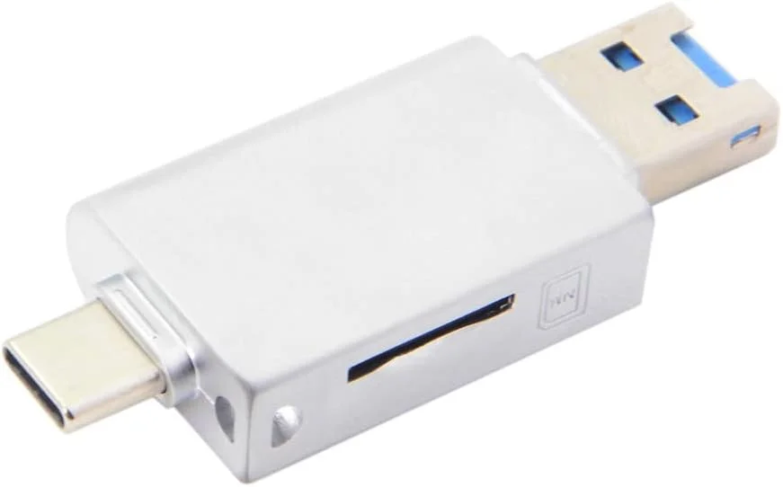 کارت خوان حافظه نانو NM و کارت حافظه میکرو SD مدل JSER USB-C Type C USB 2.0 سازگار با تلفن همراه و لپ تاپ
