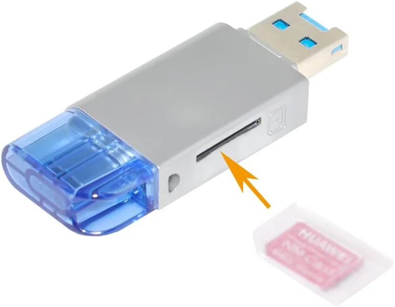 کارت خوان حافظه نانو NM و کارت حافظه میکرو SD مدل JSER USB-C Type C USB 2.0 سازگار با تلفن همراه و لپ تاپ کارت خوان حافظه نانو NM و کارت حافظه میکرو SD مدل JSER USB-C Type C USB 2.0 سازگار با تلفن همراه و لپ تاپ