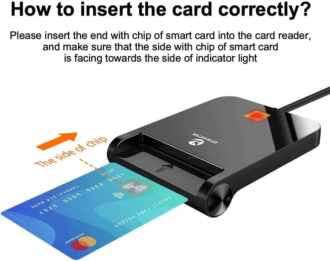 کارتخوان هوشمند ZOWEETEK CAC USB C، کارتخوان کارت CAC نظامی، کارت CAC دسترسی مشترک USB DOD نظامی، سازگار با ویندوز 10/11، مک OS 10.15 و لینوکس (Type C) کارتخوان هوشمند ZOWEETEK CAC USB C، کارتخوان کارت CAC نظامی، کارت CAC دسترسی مشترک USB DOD نظامی، سازگار با ویندوز 10/11، مک OS 10.15 و لینوکس (Type C)