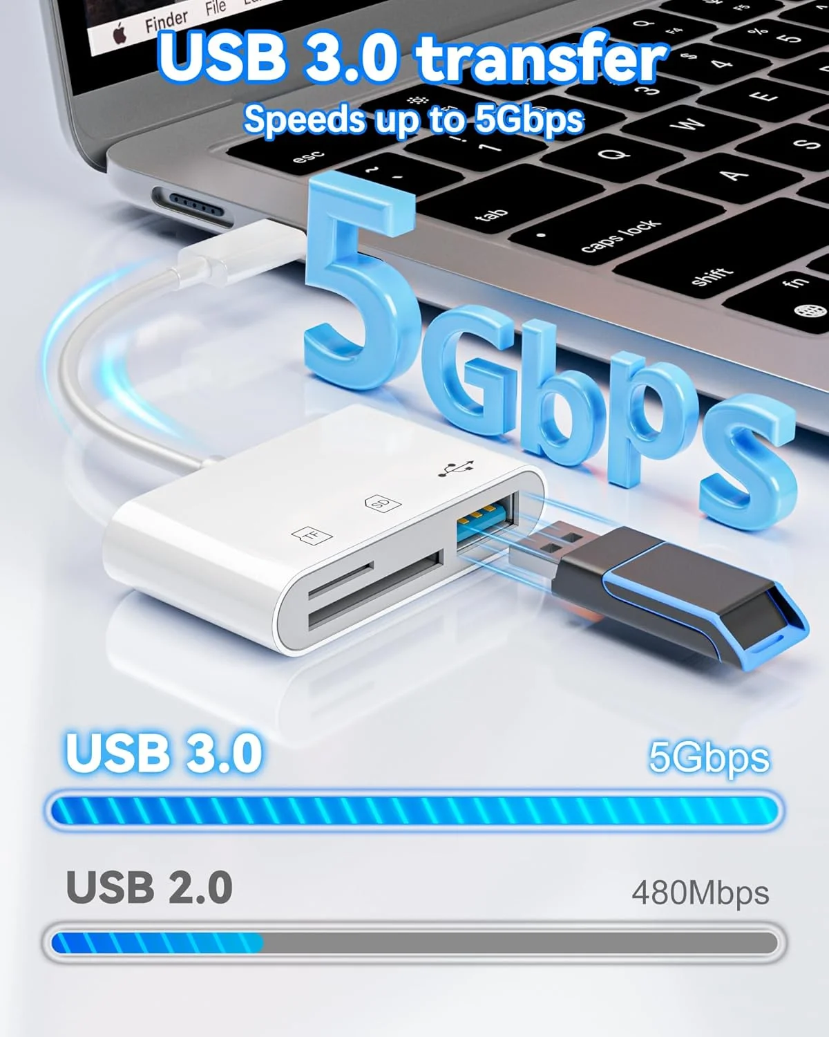 کارت خوان SD، آداپتور کارت حافظه USB 3.0 نوع C، کارت خوان SD/TF با پورت USB 3، کارت خوان SD سازگار با آیفون 17/16/15، تبلت تلفن اندروید پرو/ایر کارت خوان SD، آداپتور کارت حافظه USB 3.0 نوع C، کارت خوان SD/TF با پورت USB 3، کارت خوان SD سازگار با آیفون 17/16/15، تبلت تلفن اندروید پرو/ایر
