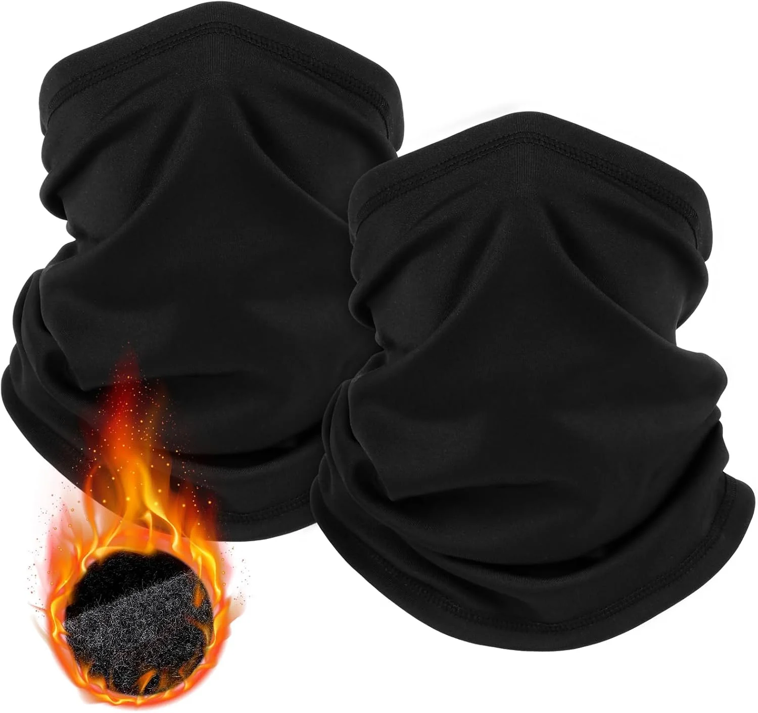 2 عدد شال گردن لوله ای مردانه و زنانه، شال حلقه ای زمستانی گرم و ضد باد، گرم کننده گردن، ماسک اسکی برای اسکی در فضای باز، موتورسواری، دویدن، دوچرخه سواری