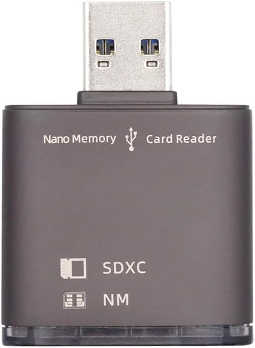 آداپتور کارت خوان USB 3.0 به کارت حافظه NM Nano و کارت SD مدل Xiwai با پورت دوگانه برای گوشی های سری Mate، دوربین و لپ تاپ آداپتور کارت خوان USB 3.0 به کارت حافظه NM Nano و کارت SD مدل Xiwai با پورت دوگانه برای گوشی های سری Mate، دوربین و لپ تاپ