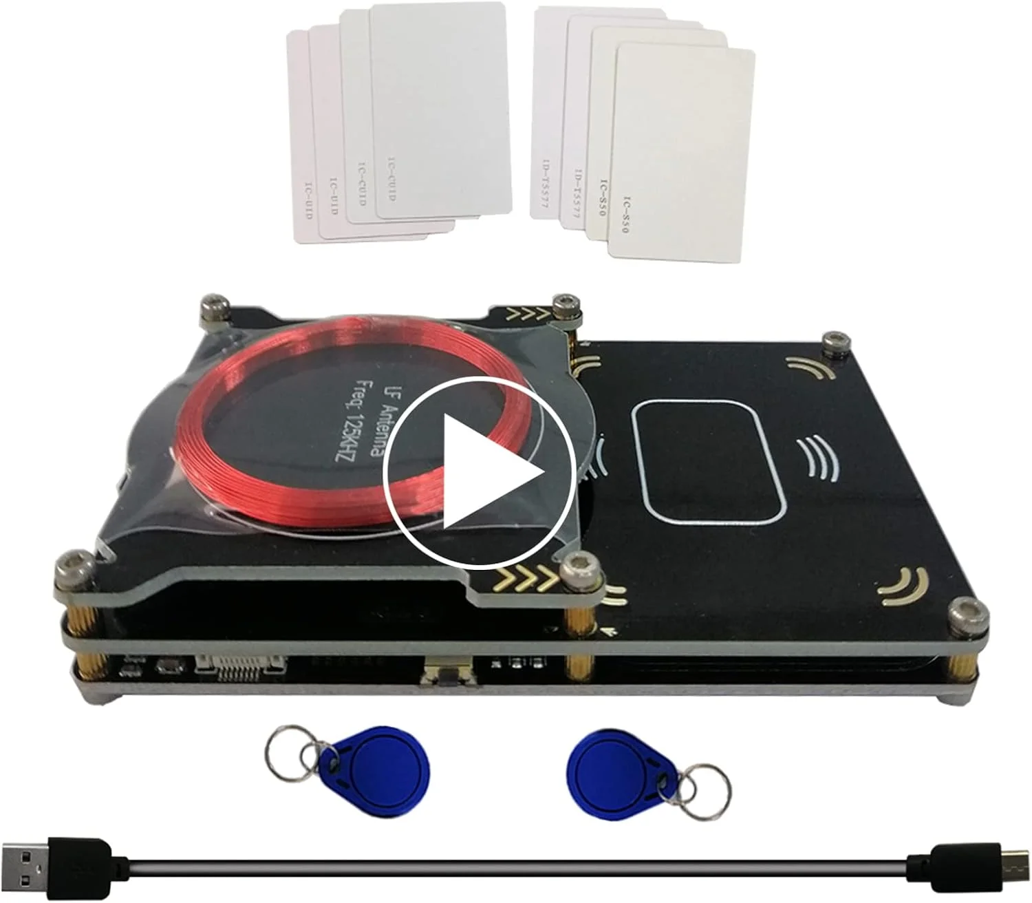 دستگاه ارتقا یافته Proxmark3 Easy V3.0 RDV4 با حافظه 512k، کارت خوان RFID داخلی، رمزگشا، 10 کارت IC ID با فرکانس HF LF دستگاه ارتقا یافته Proxmark3 Easy V3.0 RDV4 با حافظه 512k، کارت خوان RFID داخلی، رمزگشا، 10 کارت IC ID با فرکانس HF LF